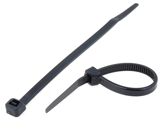 Kabelbinder; L: 120mm; W: 4,8mm; polyamide; 215,5N; zwart; Ømax: 30mm Kabelbinder; L: 120mm; W: 4,8mm; polyamide; 215,5N; zwart; Ømax: 30mm